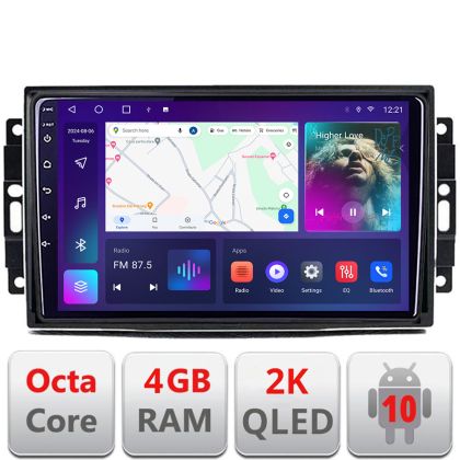 Navigatie CHRYSLER Jeep Manual C-202 Android Octa Core Ecran 2K QLED GPS 4G 4+32GB 360 KIT-202+EDT-E410-2K v2