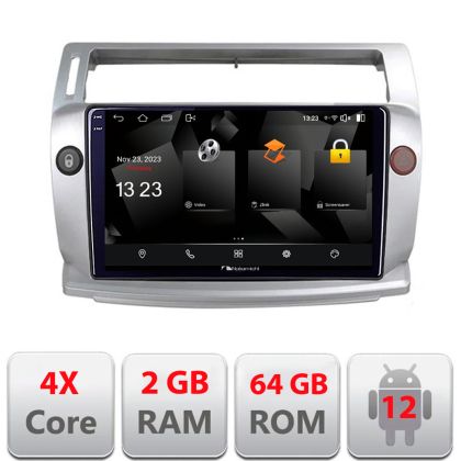 Navigatie Citroen C4 Quad Core 5230-088 Android Ecran 720P Quad Core 2+64 carplay android auto