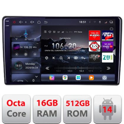 Navigatie NIssan Murano 2004-2009 Android radio gps internet 8 core QLED 2K 12+256GB 360 Edotec