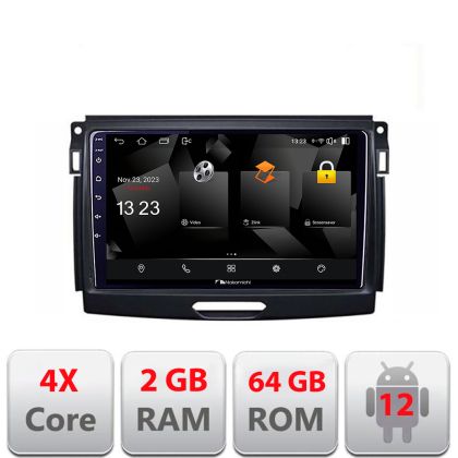 Navigatie Ford Ranger 2015-2020 Android Ecran 720P Quad Core 2+64 carplay android auto