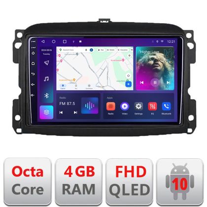 Navigatie Fiat 500L 2012-2017 B-500L Android Ecran QLED octa core 4+64 carplay android auto KIT-500L+EDT-E310V3