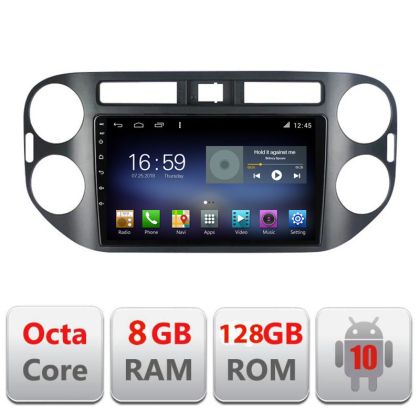 Navigatie VW Tiguan si Golf Plus 2012-2016 Android radio gps internet Octa Core 8+128 LTE Kit-489v2+EDT-E609