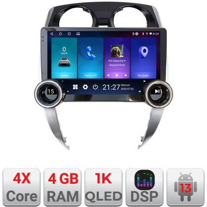 Navigatie Nisan Note 2012-2019 Edotec  4+64 10.5 inch Incell 1K android Wifi 5Ghz gps internet  KIT-note-2012