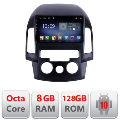 Navigatie Hyundai I30 2009-2012 clima manuala F-i30ac Octa Core cu Android Radio Bluetooth Internet GPS WIFI DSP 8+128