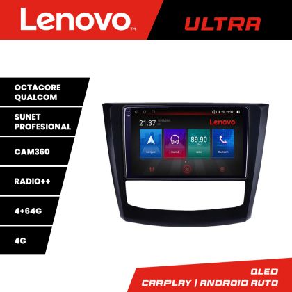 Navigatie Renault Kadjar facelift 2019-2022 Qled 1K Octa Core 4+64 LTE 4G DSP Wifi 5Ghz HDMI android auto carplay radio gps internet kit-9030-facelift+ULTRA-10-4+64