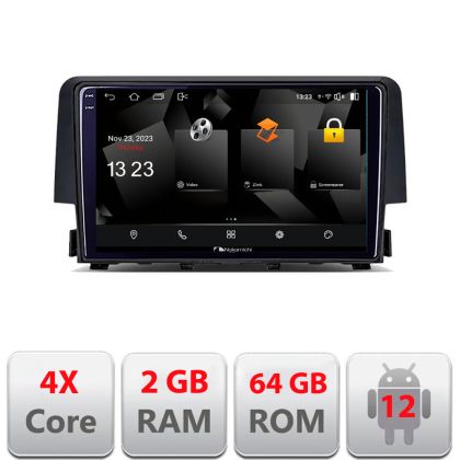 Navigatie Honda Civic 2016-2020 Android Ecran 720P Quad Core 2+64 carplay android auto