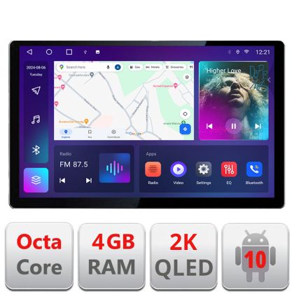 Navigatie Renault Trafic 2008-2012 Quad Core Edonav ecran 13" 2K 4+32 Android Waze USB Navigatie 4G 360 Toslink Youtube Radio