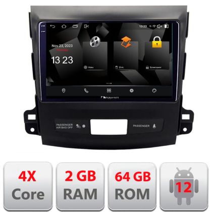 Navigatie Mitsubishi Outlander 2010 5230-056 Android Ecran 720P Quad Core 2+64 carplay android auto v1