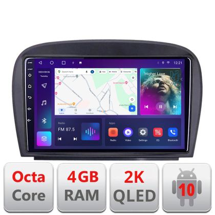 Navigatie Mercedes SL W230 2004-2011 C-W230 Android Octa Core Ecran 2K QLED GPS 4G 4+32GB 360 KIT-w230+EDT-E409-2K