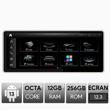 Navigatie Audi A4 A5 Concert Symphonie 2009-2014, Android, Octa Core, 12+256, 12.3", Qled 2K 2400x900, Qualcomm 680