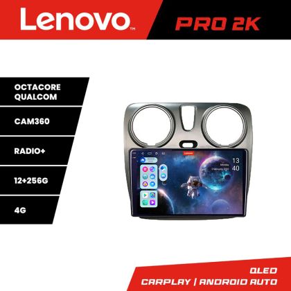 Navigatie Dacia Dokker Android radio bluetooth internet 8 core QLED 2K 12+256 360 RAM Lenovo