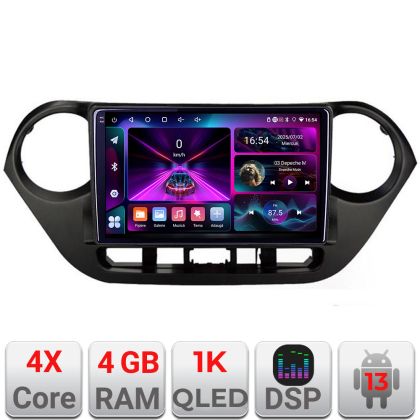 Navigatie Hyundai I10 2013-2019 A-HY38  4+64 InCell Display 1K Android Waze USB Navigatie Internet Youtube Radio