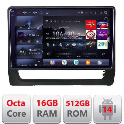 Navigatie Mitsubishi ASX 2019-2022 Edotec Kit-asx2020 8 core QLED 2K 12+256GB 360 Android Waze USB Navigatie Internet Youtube Radio