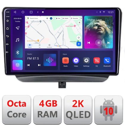 Navigatie Ford Turneo Courier Transit Courier 2014-2021 QLED 2K Octa core 4+32 DSP 360 Optic FHD internet gps radio carplay android auto kit-turneo+EDT-E409-2K