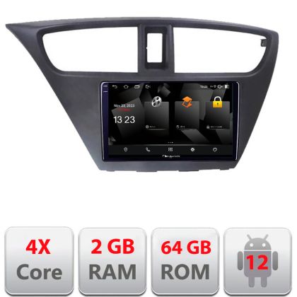 Navigatie Honda Civic 2012-2016 5230-CIVIC Android Ecran 720P Quad Core 2+64 carplay android auto