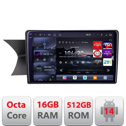 Navigatie Mercedes C W204 NTG4.5 2012-2015 8 core QLED 2K 12+256GB 360 Android Waze USB Navigatie Internet Youtube Radio Edotec