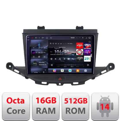 Navigatie Opel Astra K 2015-2021 Edotec Kit-ASTRAK 8 core QLED 2K 12+256GB 360 Android Waze USB Navigatie Internet Youtube Radio