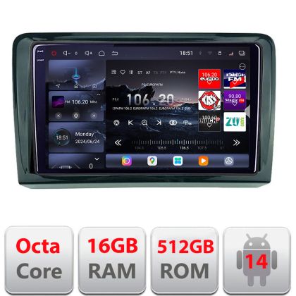 Navigatie VW PQB Edotec Kit-VW 8 core QLED 2K 12+256GB 360 Android Waze USB Navigatie Internet Youtube Radio v1