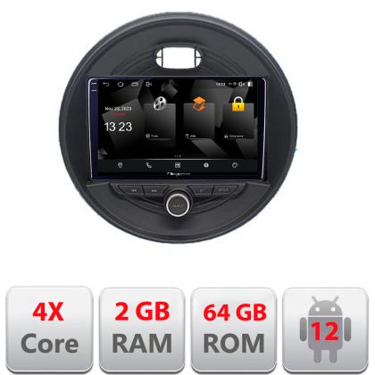 Navigatie Mini 2015-2019 masini fara ecran color de fabrica Android Ecran 720P Quad Core 2+64 carplay android auto