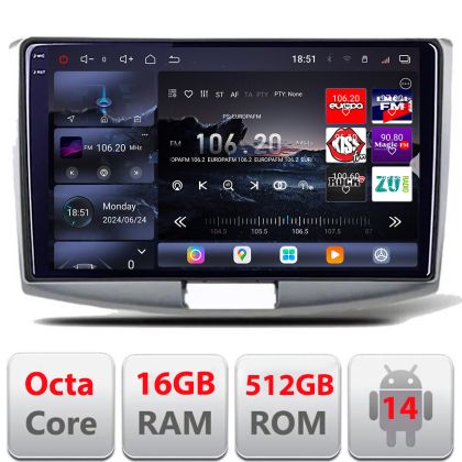 Navigatie VW Passat 2009-2014 Edotec Kit-267 8 core QLED 2K 12+256GB 360 Android Waze USB Navigatie Internet Youtube Radio