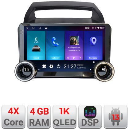 Navigatie Kia Carnival 2006-2014 Edotec  4+64 10.5 inch Incell 1K android Wifi 5Ghz gps internet  KIT-carnival2006