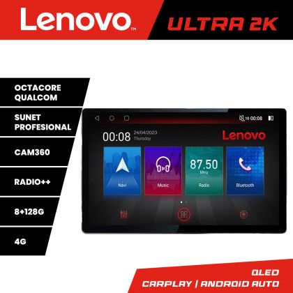 Navigatie Peugeot 407 2004-2011 ecran 13" 2K 8+128 Android Waze USB Navigatie 4G 360 Toslink Youtube Radio KIT