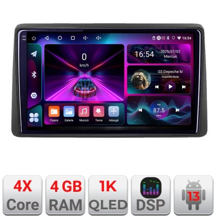 Navigatie Dacia Duster dupa 2019 A-199 4+64 InCell Display 1K Android Waze USBNavigatie Internet Youtube Radio V1