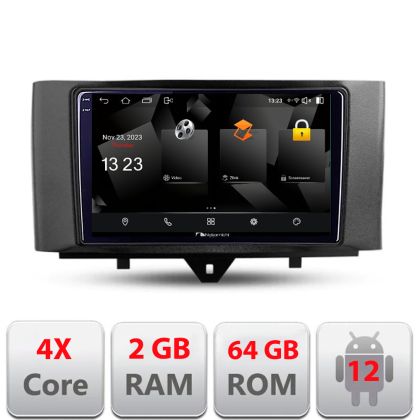 Navigatie Smart For Two 2010-2015 5230-Smart10 Android Ecran 720P Quad Core 2+64 carplay android auto