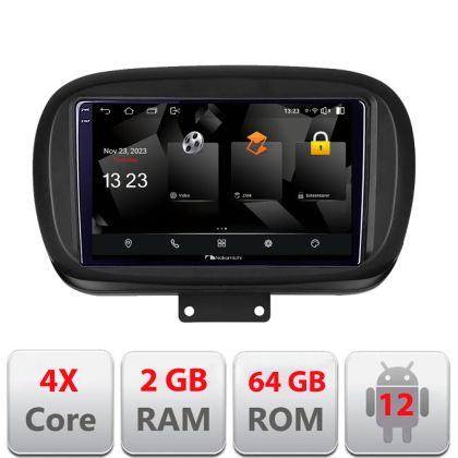 Navigatie Fiat 500 2014- 5230-539 Android Ecran 720P Quad Core 2+64 carplay android auto