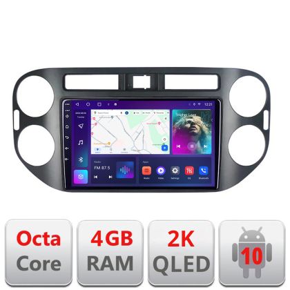 Navigatie VW Tiguan si Golf Plus 2012-2016 Android Octa Core Ecran 2K QLED GPS 4G 4+32GB 360 KIT-489v2+EDT-E409-2K