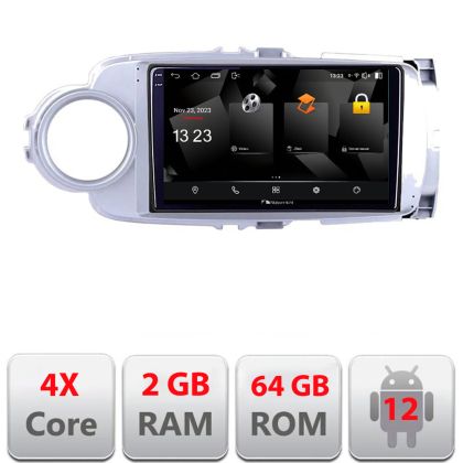 Navigatie Toyota Yaris 2010-2018 5230-YARIS10  Android Ecran 720P Quad Core 2+64 carplay android auto