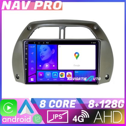 Navigatie Toyota Rav 4 2000 2004 EDOTEC-LITE Android Ecran 720P Octa Core 8 128 Carplay