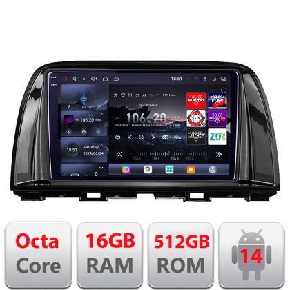 Navigatie Mazda CX5 2015-2017 Android radio gps internet 8 core QLED 2K 12+256GB 360 Edotec