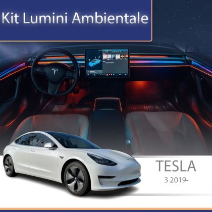 Lumini ambientale Tesla Model 3 2019-2020 set complet control telefon