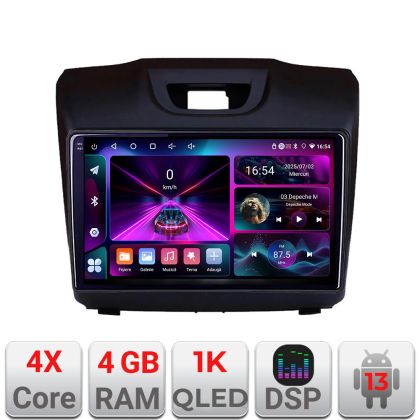 Navigatie Isuzu D-Max Quad Core A-2234 4+64 InCell Display 1K Android Waze USBNavigatie Internet Youtube Radio V1