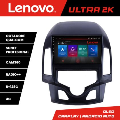 Navigatie Hyundai I30 2009-2012 clima automata M-i30automatic Octa Core Android Radio Bluetooth GPS WIFI/4G DSP LENOVO