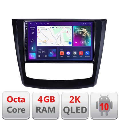 Navigatie Renault Kadjar facelift 2019-2022 QLED 2K Octa core 4+32 DSP 360 Optic FHD internet gps radio carplay android auto kit-9030-facelift+EDT-E410-2K