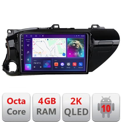 Navigatie TOYOTA Hilux 2016- C-TY59 Android Octa Core Ecran 2K QLED GPS 4G 4+32GB 360 KIT-TY59+EDT-E410-2K