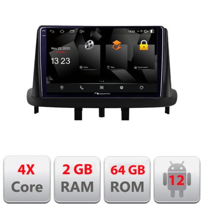 Navigatie Renault Megane 3 5230-145 Android Ecran 720P Quad Core 2+64 carplay android auto