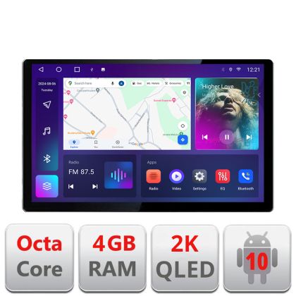 Navigatie dedicata yundai Veloster Edonav ecran 13" 2K 4+32 Android Waze USB Navigatie 4G 360 Toslink Youtube Radio kit-velost