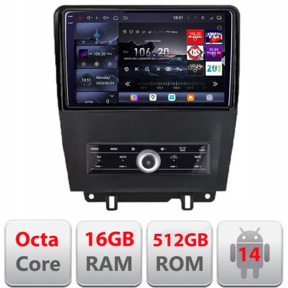 Navigatie Ford Mustang intre anii 2009-2014 Android radio gps internet 8 core QLED 2K 12+256GB 360 Edotec