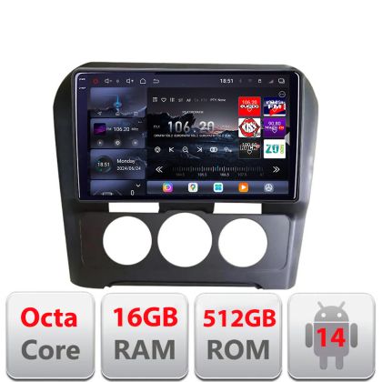 Navigatie Citroen C4 cu clima manuala 2015-2018 Edotec Kit-C4-AC 8 core QLED 2K 12+256GB 360 Android Waze USB Navigatie Internet Youtube Radio