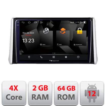 Navigatie Toyota RAV4 2018 Android Ecran 720P Quad Core 2+64 carplay android auto v1