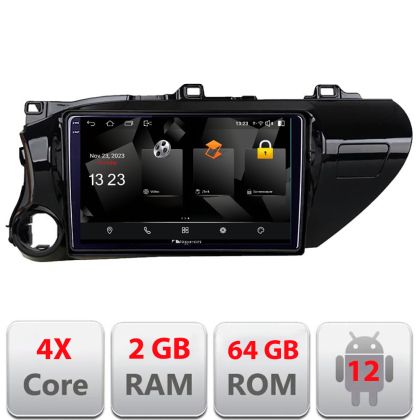 Navigatie Toyota Hilux 2016- 5230-TY59 Android Ecran 720P Quad Core 2+64 carplay android auto