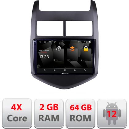Navigatie Chevrolet Aveo 2010-2013 5230-AVEO10 Android Ecran 720P Quad Core 2+64 carplay android auto