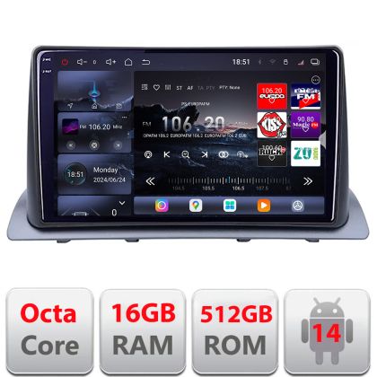 Navigatie Honda CR-V 2023- Qled 2K Octa Core 12+256GB LTE 4G DSP Wifi 5Ghz android auto carplay radio gps internet kit-crv2023+EDT-E810-2K