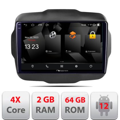 Navigatie Jeep Renegade 2015-2020 5230-500 Android Ecran 720P Quad Core 2+64 carplay android auto