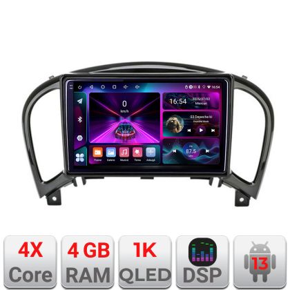 Navigatie Nissan Juke 2010-2015 A-JUKE  4+64 InCell Display 1K Android Waze USB Navigatie Internet Youtube Radio