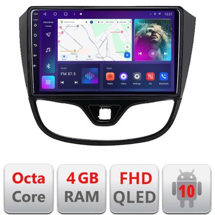Navigatie Opel Karl 2017- B-karl Android Ecran QLED octa core 4+64 carplay android auto kit-karl+EDT-E310V3