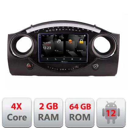 Navigatie Mini intre anii 2004-2006 Android Ecran 720P Quad Core 2+64 carplay android auto